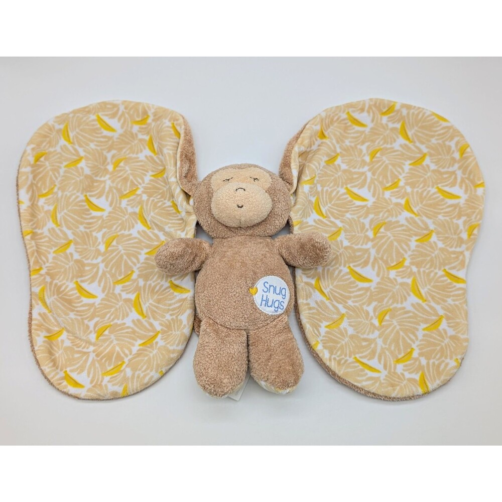 Kids Preferred Snug Hugs Monkey Lovey Plush Security Blanket Brown Big Ears